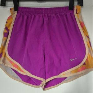 Nike Purple and Yellow Athletic Shorts Lightweight Design